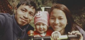 Simon and his family in 2024