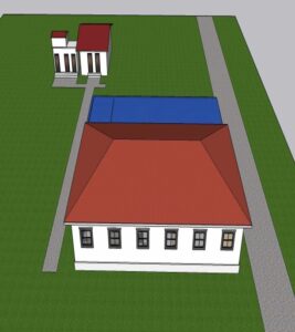 Bird's eye view of the community hall in Pakokku