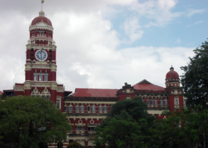Abandoned Parliament House with Clock Tower