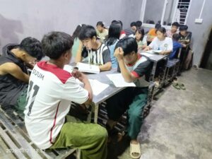Students focused on the task at hand