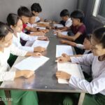 Students studying