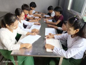Students studying